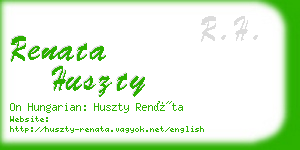 renata huszty business card